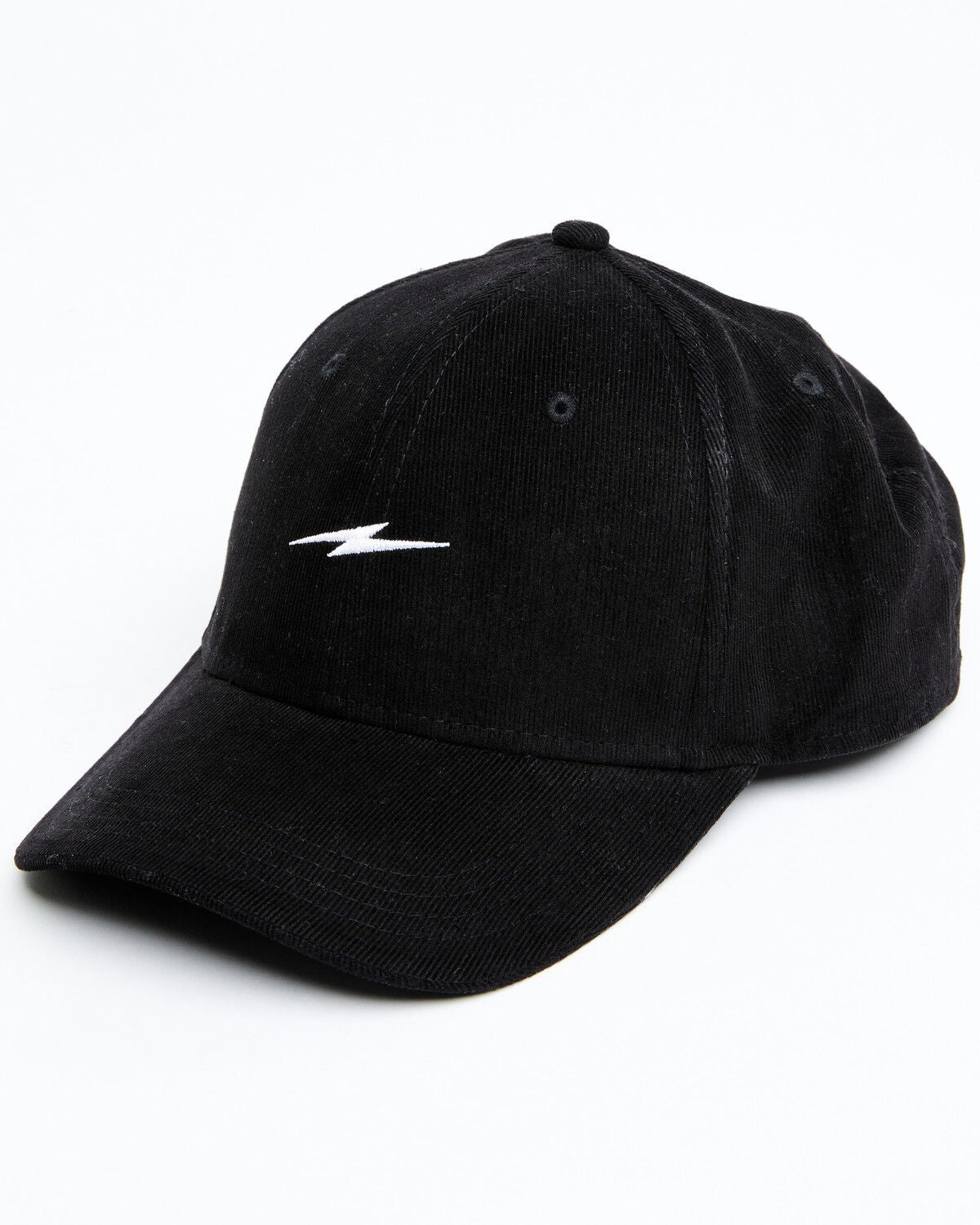 Cleo + Wolf Women's Corduroy Lightning Bolt Embroidered Ball Cap, Black, hi-res