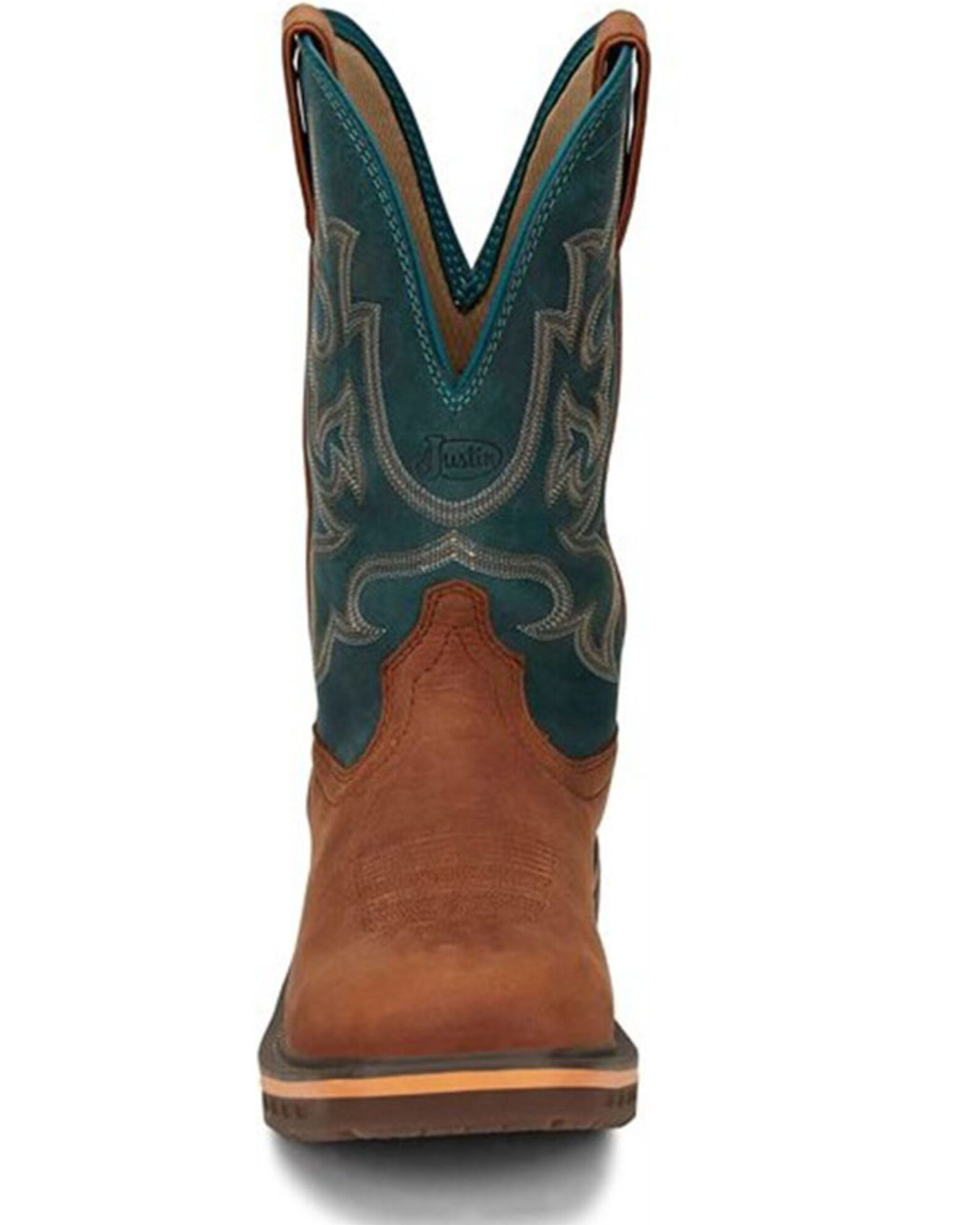 Image #4 - Justin Men's Resistor Western Work Boots - Composite Toe, Russett, hi-res