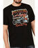 Junk Food Clothing Men's Mustang Ride The Pony Graphic T-Shirt , Black, hi-res