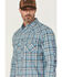 Image #2 - Cody James FR Men's Plaid Print Long Sleeve Pearl Snap Stretch Western Work Shirt, Green, hi-res