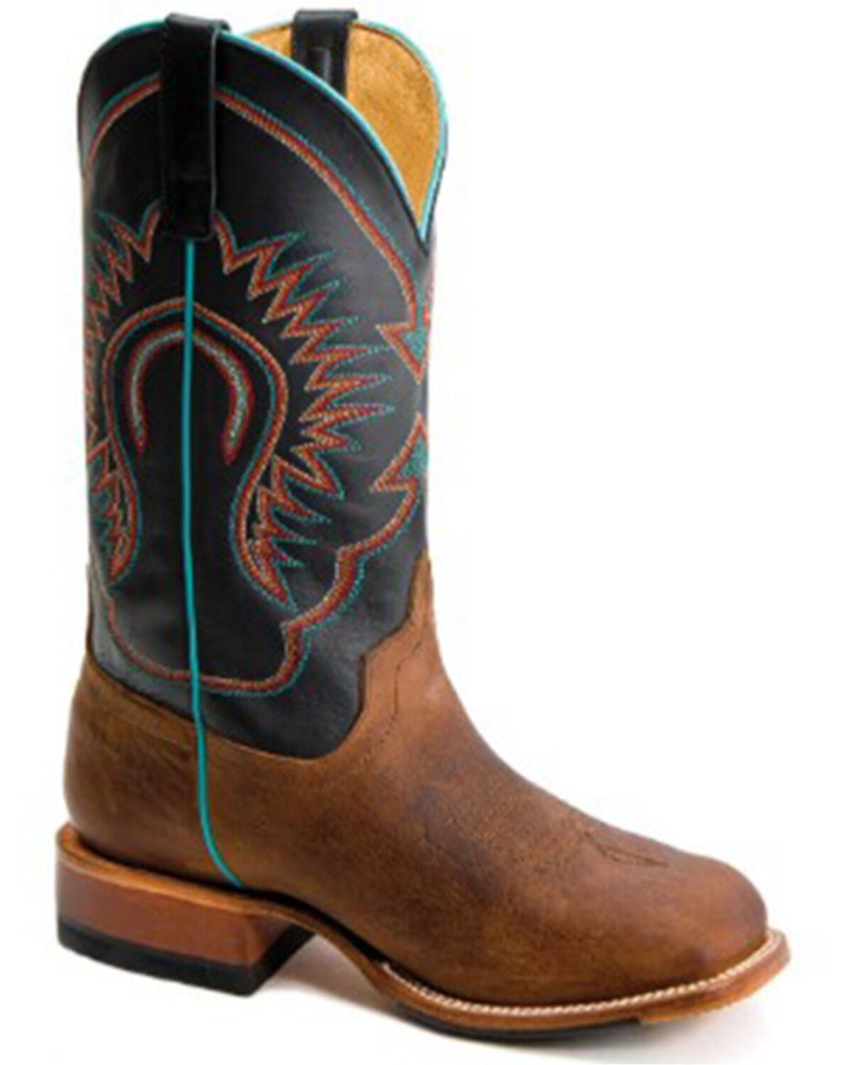 HorsePower Boys' Black Ranch Western Boots - Broad Square Toe, Tan, hi-res