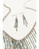 Image #3 - Shyanne Women's Desert Charm Beaded Fringe Necklace & Earrings Set - 2-Piece, Silver, hi-res
