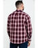 Image #2 - Tuf Cooper Men's Stretch Ombre Plaid Long Sleeve Western Shirt, Rust Copper, hi-res