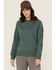 Image #1 - Carhartt Women's Relaxed Fit Midweight Graphic Crewneck Sweatshirt, Forest Green, hi-res