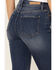 Image #4 - Cello Women's Tinsley High Rise 5-Button Released Hem Flare Jeans , Blue, hi-res