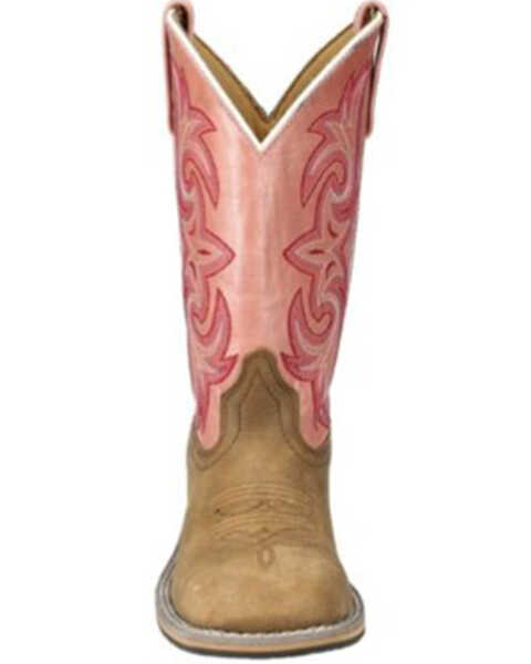 Image #4 - Smoky Mountain Women's Olivia Western Boots - Broad Square Toe , Pink, hi-res