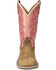 Image #4 - Smoky Mountain Women's Olivia Western Boots - Broad Square Toe , Pink, hi-res