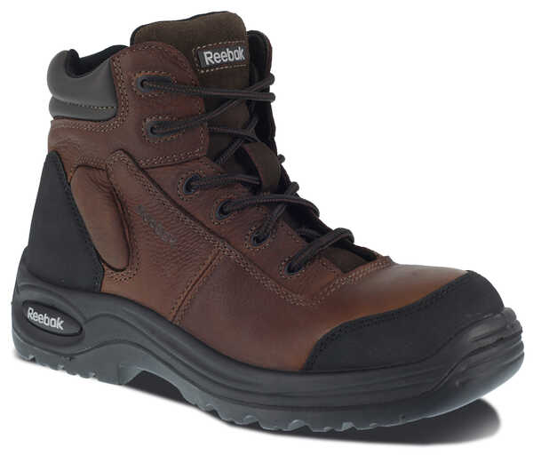 Image #1 - Reebok Men's Trainex 6" Lace-Up Work Boots - Composite Toe, Brown, hi-res
