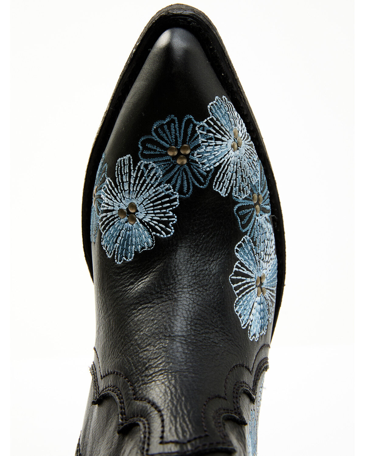 Image #6 - Carborca Silver by Liberty Black Women's Loren Tonal Floral Embroidered Western Fashion Booties - Snip Toe, Black, hi-res