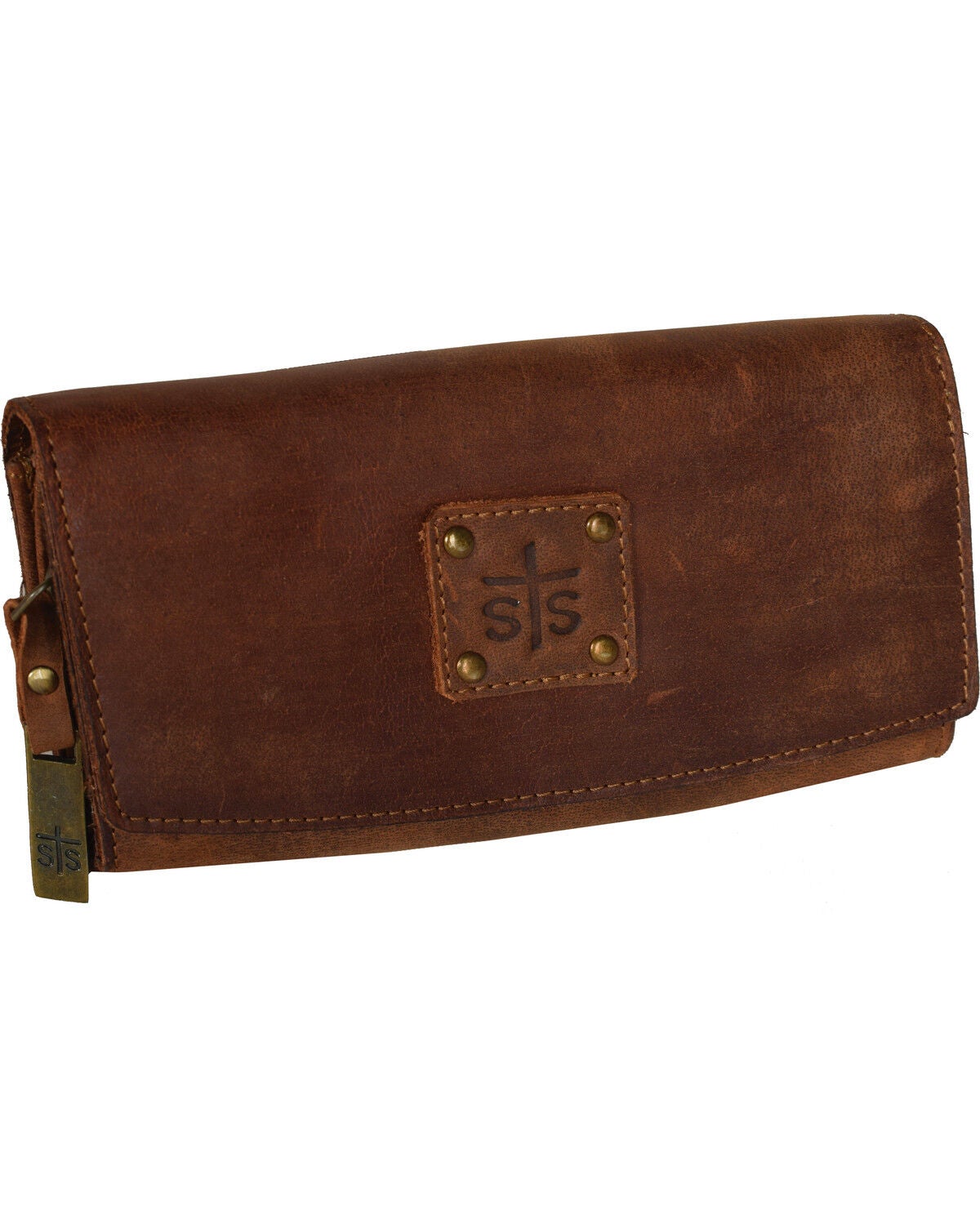 STS Ranchwear by Carroll Women's Baroness Tri-Fold Wallet, Brown, hi-res