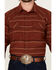 Image #3 - Blue Ranchwear Men's Range Striped Long Sleeve Snap Western Shirt, Red, hi-res