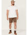 Image #1 - Brixton Men's Choice Stretch Twill Chino Shorts , Brown, hi-res