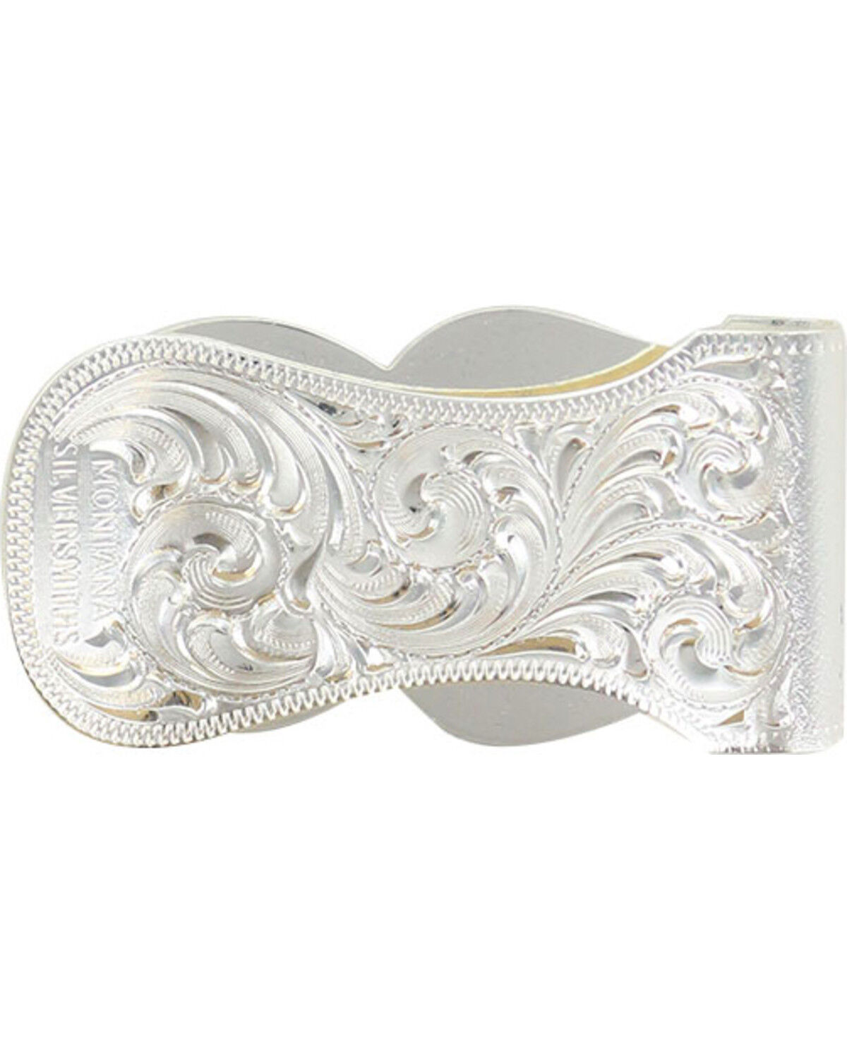 Image #2 - Montana Silversmiths Men's Elk Head Scalloped Money Clip, Silver, hi-res
