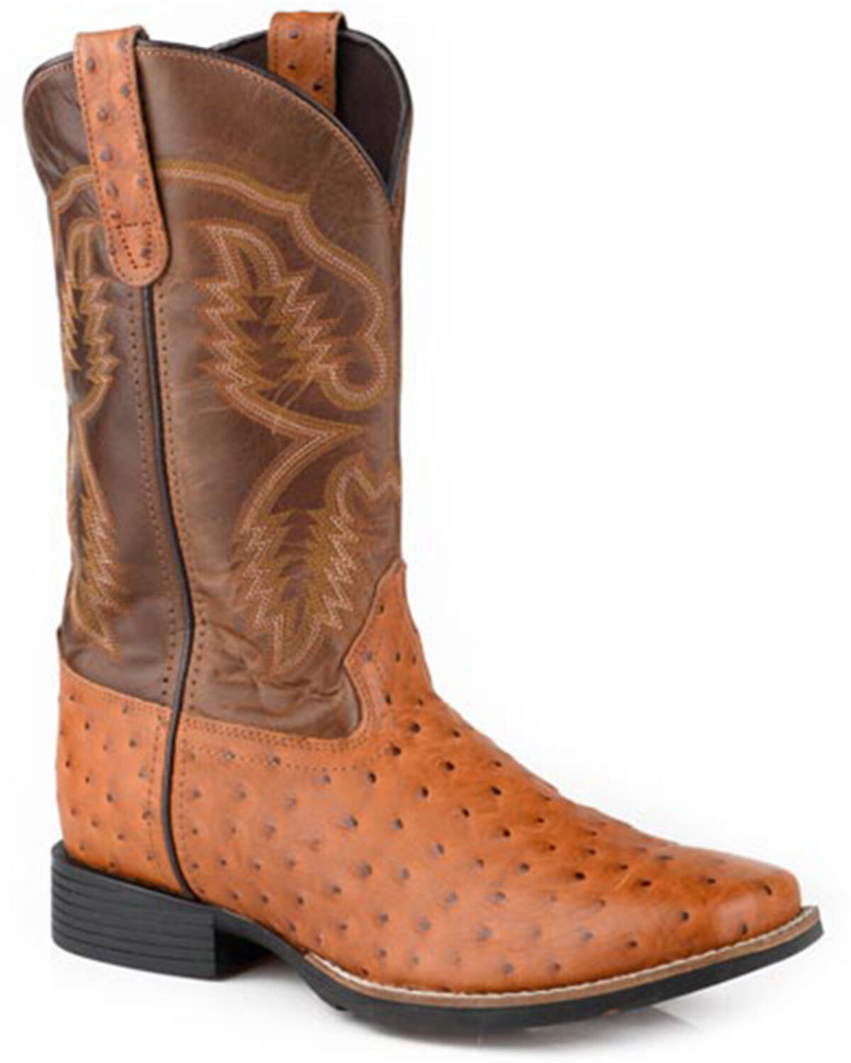 Image #1 - Roper Little Boys' Garza Western Boots - Broad Square Toe, Tan, hi-res