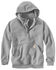 Carhartt Men's Rain Defender Paxton Hooded Zip Mock Work Sweatshirt, Hthr Grey, hi-res