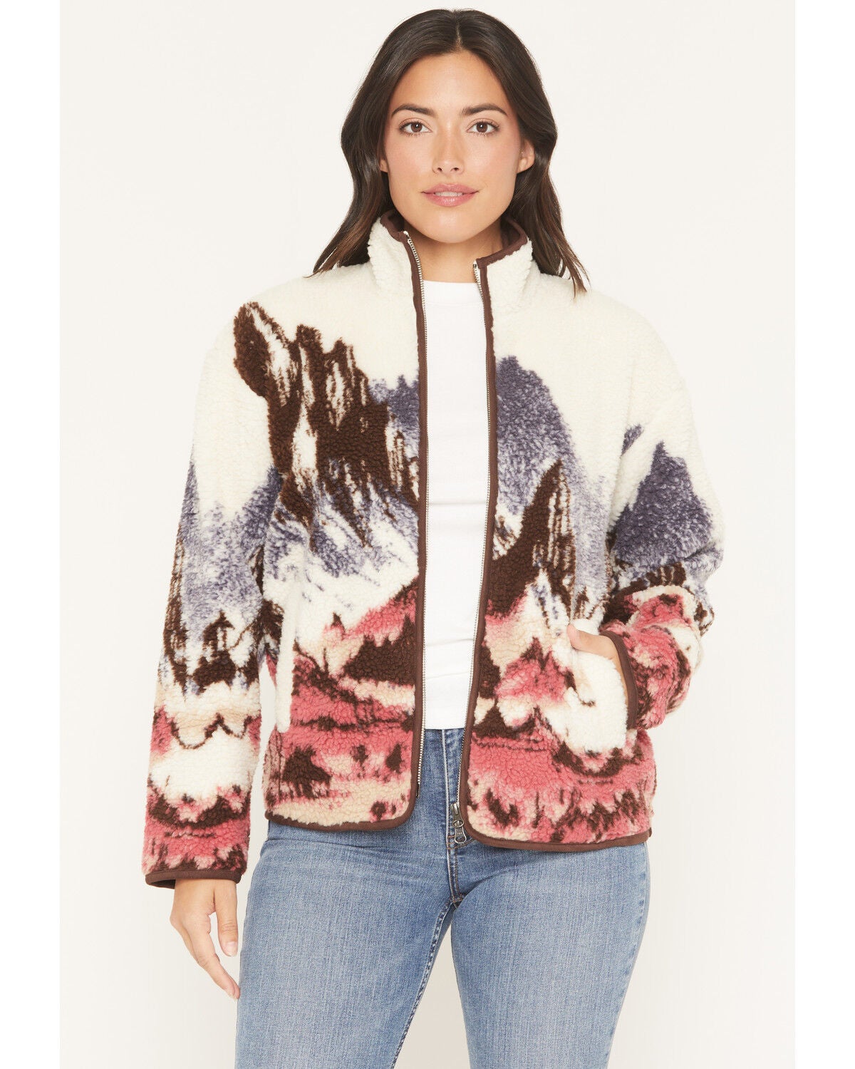 Shyanne Women's Cascade Zip Front Sherpa Jacket - Country Outfitter