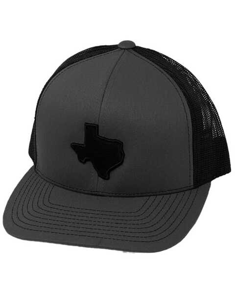 Oil Field Hats Men's Heather Grey & Black Texas State Patch Mesh-Back Ball Cap , Grey, hi-res