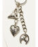 Image #3 - Shyanne Women's Heart Bull Horn Bag Charm, Silver, hi-res