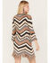 Image #4 - Shyanne Women's Zig Zag Fringe Sweater Dress, Taupe, hi-res