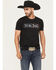 Image #2 - Howitzer Men's Americana Short Sleeve Graphic Muscle T-Shirt, Black, hi-res