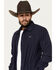 Image #2 - Kimes Ranch Men's Hart Long Sleeve Button-Down Shacket, Navy, hi-res