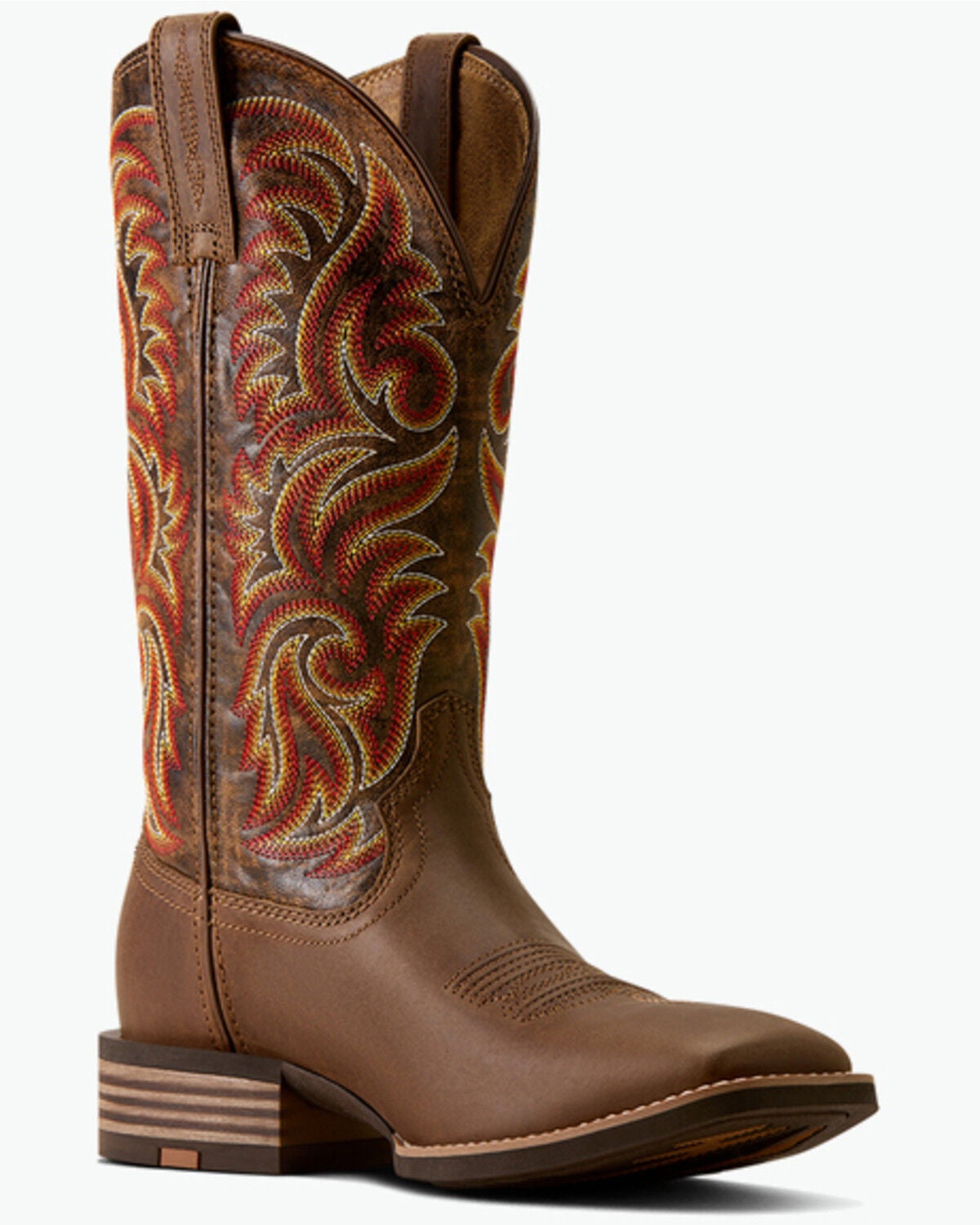 Image #1 - Ariat Men's Arrowrock Performance Western Boots - Broad Square Toe, Brown, hi-res