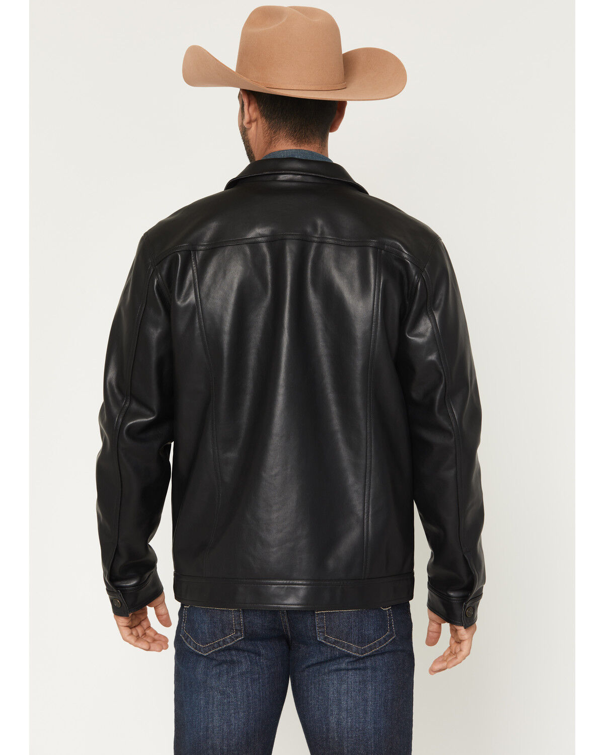 Image #4 - Cody James Men's Ozark Distressed Button-Down Leather Jacket, Black, hi-res