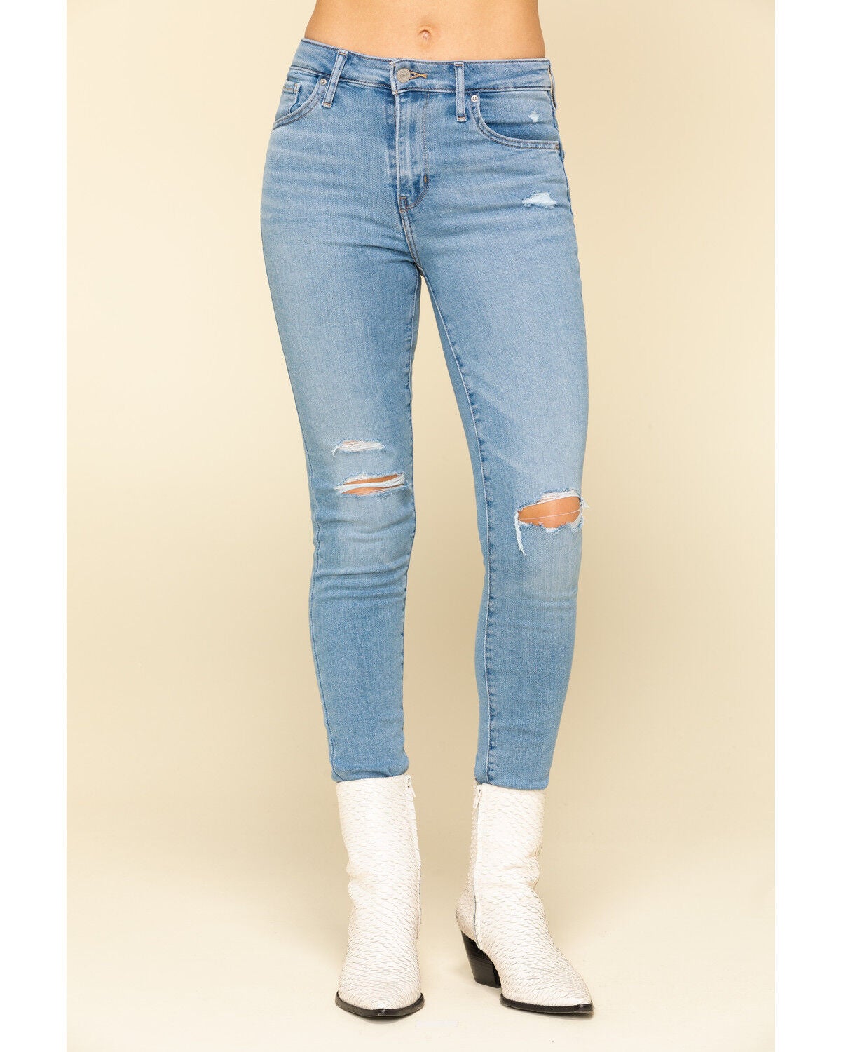 Levi&rsquo;s Women's 721 High Rise Skinny Jeans, Blue, hi-res