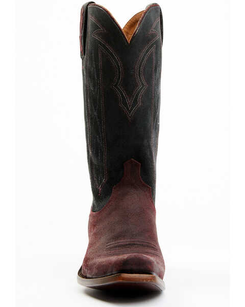 Image #4 - Lucchese Men's Brazos Western Boot , Wine, hi-res