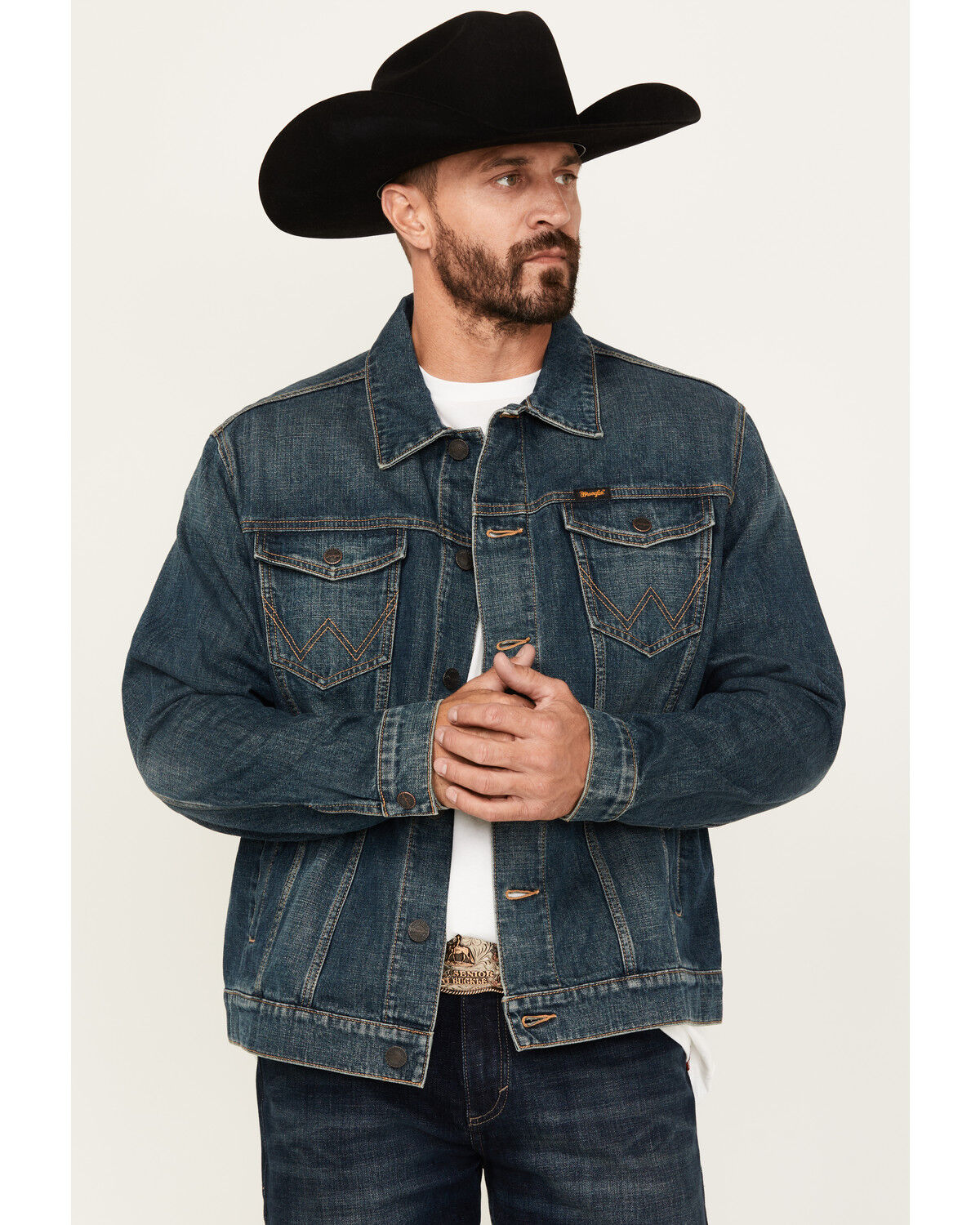 Image #1 - Wrangler Retro Men's Unlined Medium Wash Denim Jacket, Medium Wash, hi-res