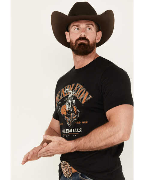 Image #2 - Pendleton Men's Boot Barn Exclusive Bucking Horse Western Short Sleeve T-Shirt, Black, hi-res