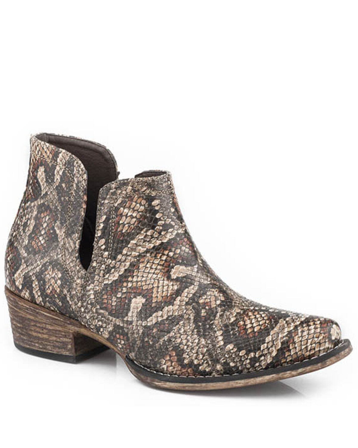 Image #1 - Roper Women's Ava Fashion Booties - Snip Toe, Tan, hi-res