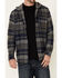 Hawx Men's Dark Grey Townsend Plaid Hooded Long Sleeve Flannel Work Shirt , Dark Grey, hi-res