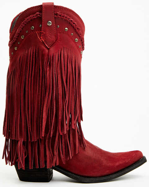 Image #2 - Liberty Black Women's Vegas Fringe Western Boots - Snip Toe, Red, hi-res
