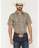 Image #1 - Cody James Men's Wells Floral Paisley Print Short Sleeve Button-Down Stretch Western Shirt - Big, Rust Copper, hi-res