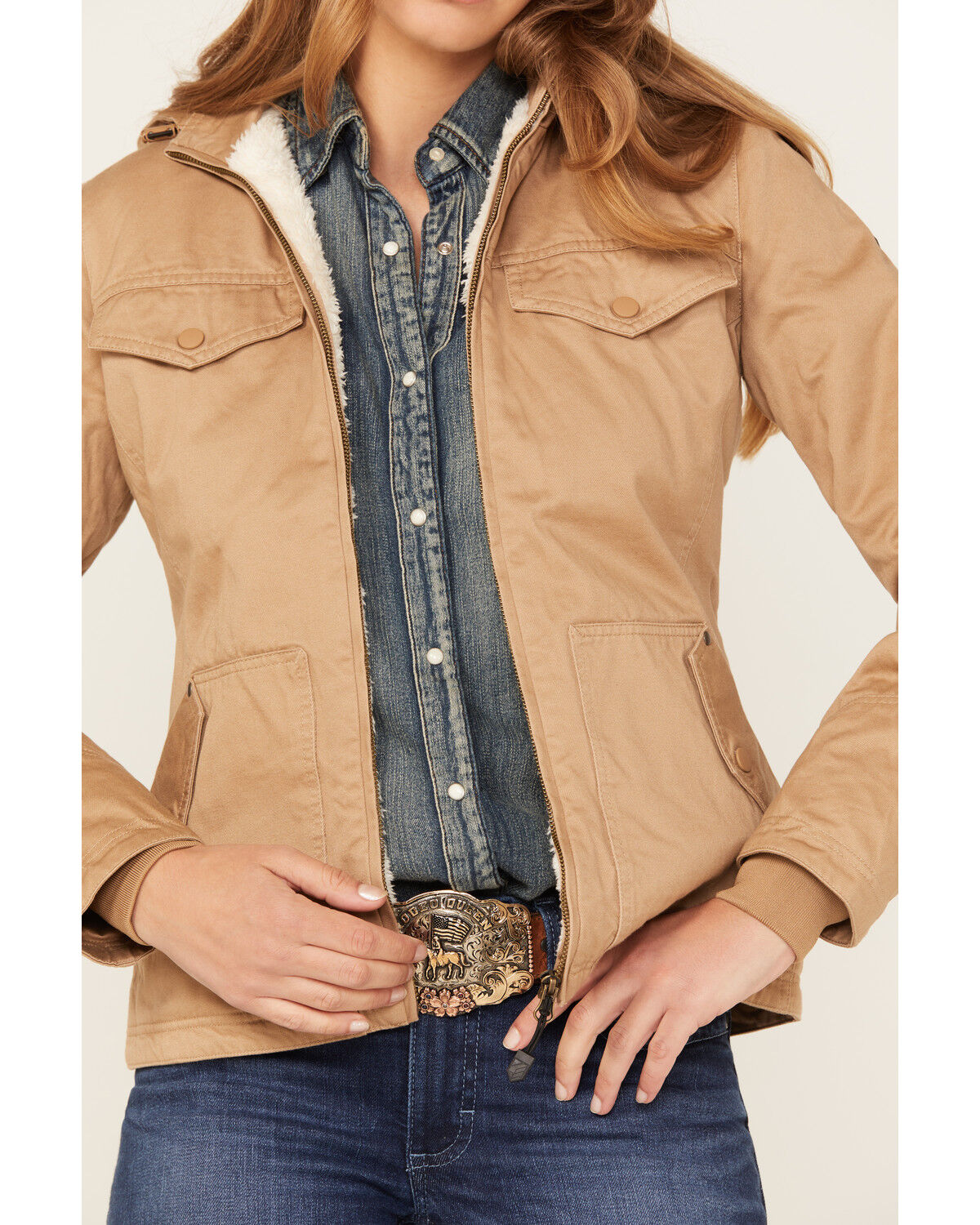 Image #3 - RANK 45® Women's Utility Rancher Jacket, Sand, hi-res