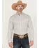 Image #1 - Cinch Men's Striped Print Tencel Long Sleeve Button-Down Western Shirt, Cream, hi-res