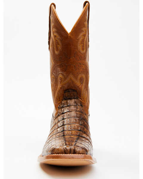 Cody James Men's Exotic Caiman Tail Skin Western Boots - Broad Square Toe, Brown, hi-res