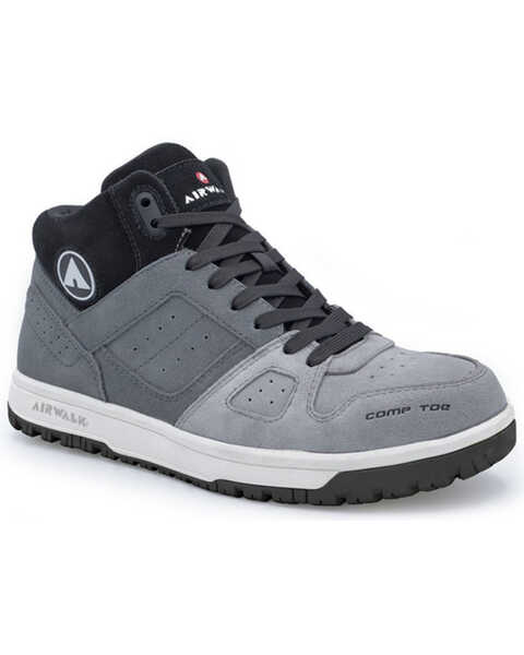 Airwalk Men's Mongo Mid Work Shoes - Composite Toe , Grey, hi-res