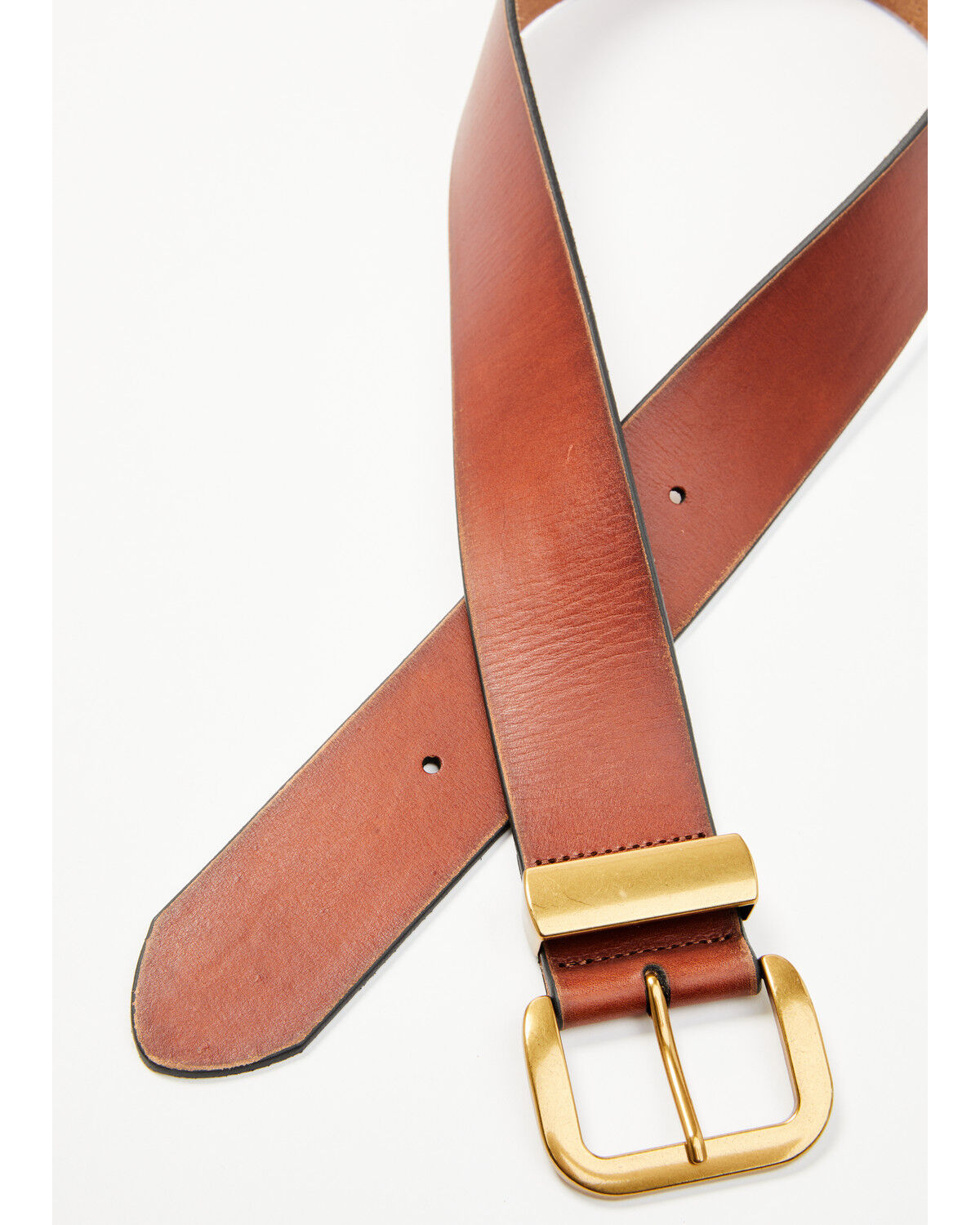 Image #2 - Cleo + Wolf Women's Burnished Edge Belt, Dark Brown, hi-res