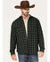 Image #1 - Cody James Men's Alder Tree Plaid Button Down Bonded Western Flannel Shirt Jacket, Green, hi-res