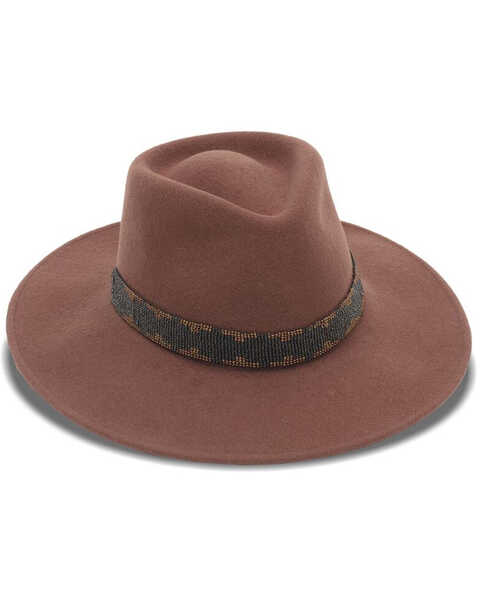 Image #1 - Nikki Beach Women's Rogue Western Felt Rancher Hat , Rust Copper, hi-res