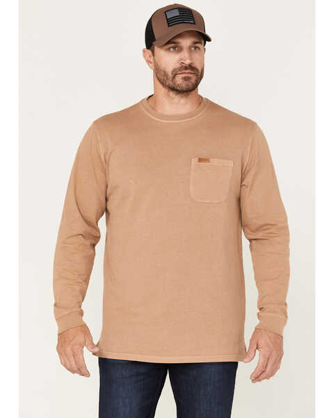Pendleton Men's Long Sleeve Deschutes Pocket T-Shirt, Tan, hi-res