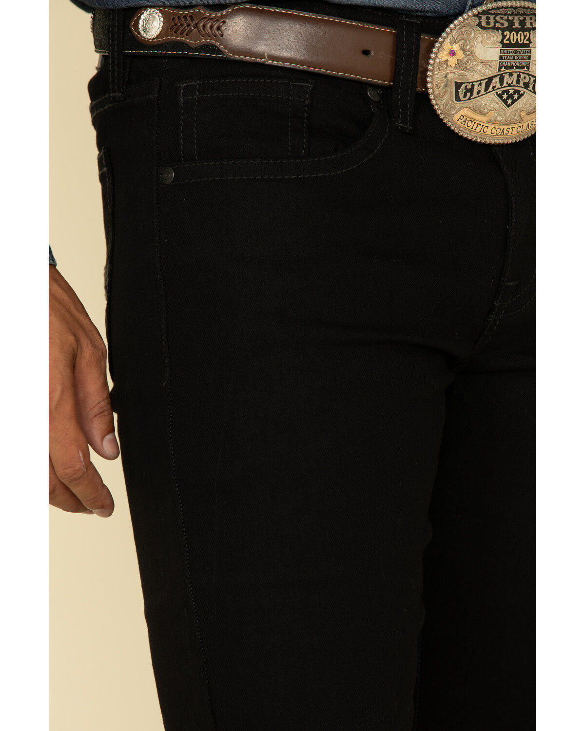 Image #4 - Cody James Men's Night Rider Black Wash Slim Straight Stretch Denim Jeans, Black, hi-res