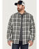 Image #1 - Brothers and Sons Men's Plaid Long Sleeve Button-Down Western Shirt, Charcoal, hi-res