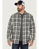 Image #1 - Brothers and Sons Men's Plaid Long Sleeve Button-Down Western Shirt , Charcoal, hi-res