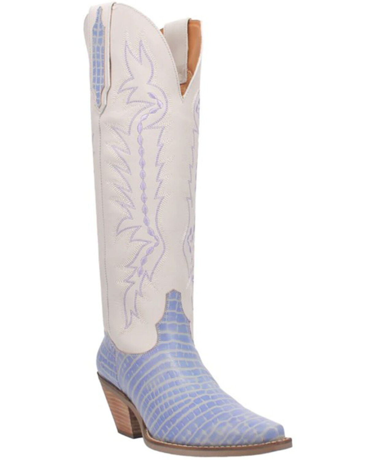 Image #1 - Dingo Women's High Lonesome Tall Western Boots - Round Toe, Periwinkle, hi-res
