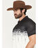 Image #2 - RANK 45&reg; Men's Elko Southwestern Border Print Short Sleeve Button-Down Polo Shirt, Black, hi-res