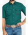 Wrangler 20X Men's Advanced Comfort Green Geo Print Short Sleeve Western Shirt , Green, hi-res