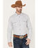 Image #1 - Moonshine Men's Classy Malange Print Long Sleeve Snap Western Shirt , Grey, hi-res